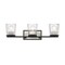 Z-Lite Bleeker Street 3 Light Vanity, Matte Black & Clear 475-3V-MB-BN - alternate 7